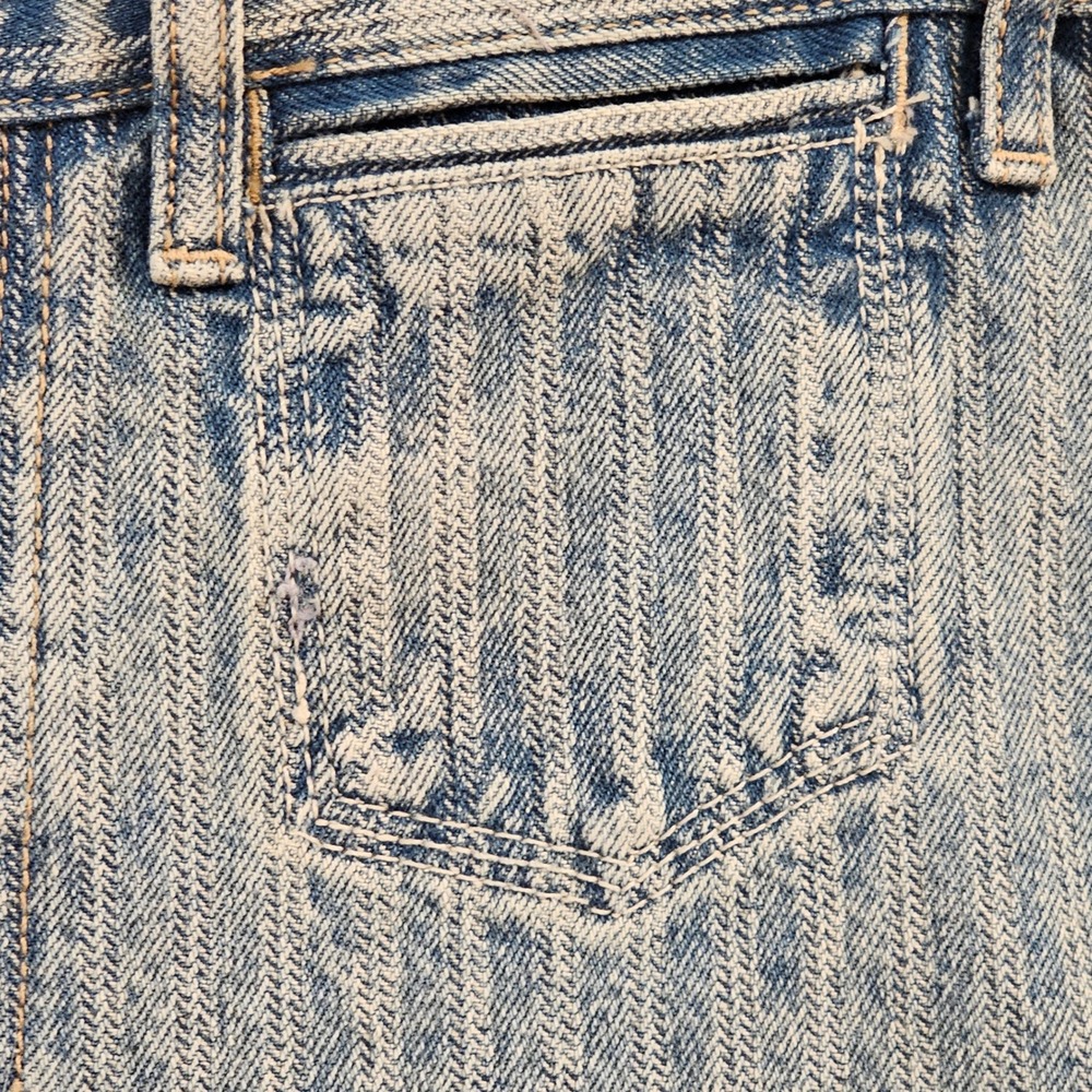 We The Free Free People Brette Wide Leg Cropped Jeans Light Wash Pin Striped 31 - Picture 3 of 11